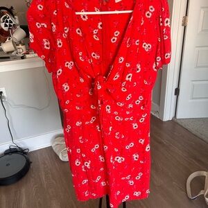 Miami Red Floral Dress